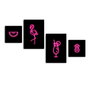 Wallity Cuadro Decorativo 4 Piezas Multicolor